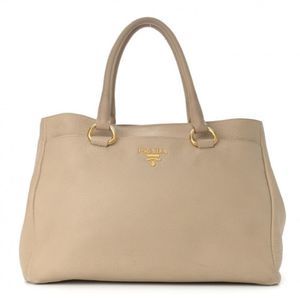 Prada Cream Beige Vitello Daino Leather Tote Bag